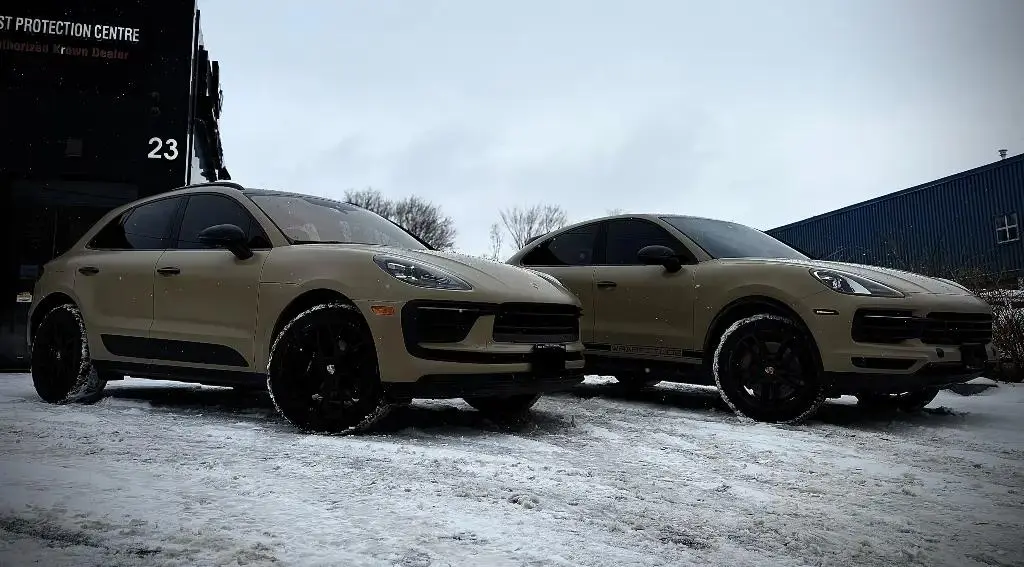 wrapped cars in snow 1