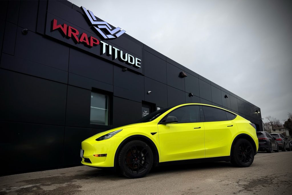 tesla yellow